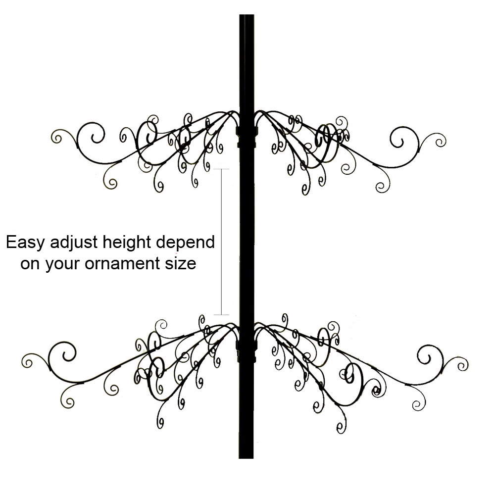 84 Inch Wrought Iron Christmas Tree Metal Ornament Display Stand  174 Hooks ECO Green Xmas Tree Free Shipping