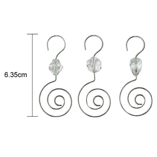 HOHIYA Ornament Hooks Hangers for Christmas Tree with Acrylic Bead