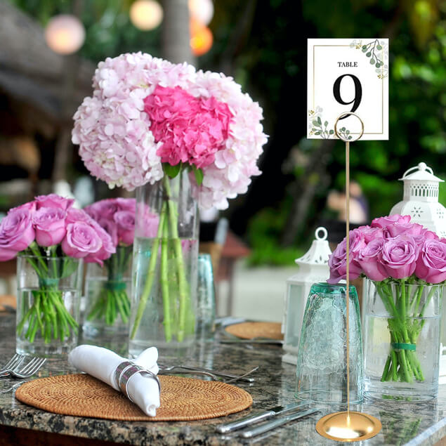 12 Pcs 12 Inch Wedding Table Number Holders Stand for Party Free Shipping