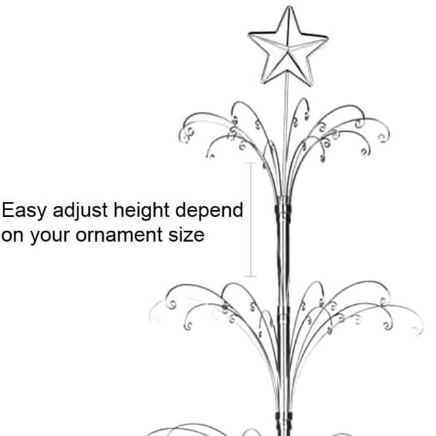 For Swarovski Ornament Display tree Stand Rotating Metal  2023 Silver 47 inch