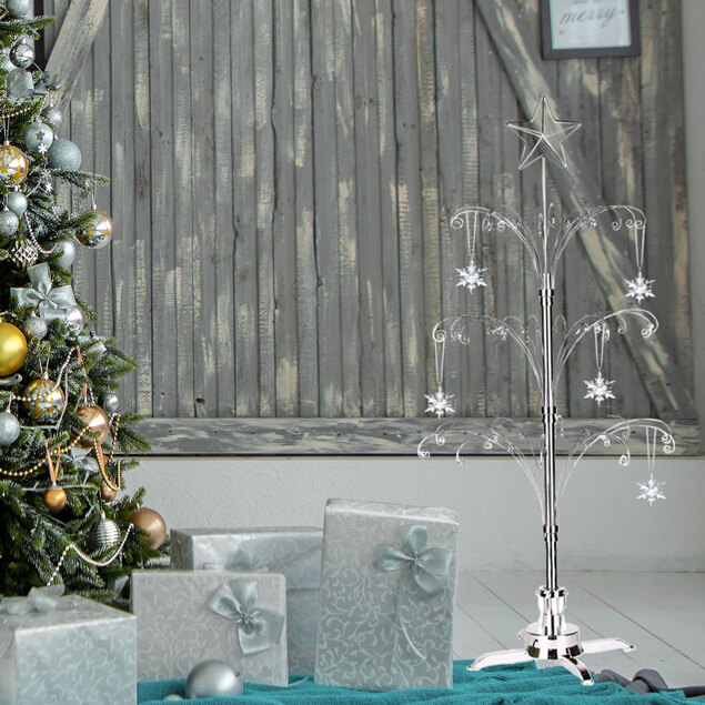 Edition 2019 Crystal Large Snowflake Ornament Christmas Tree Decor AB Coating 