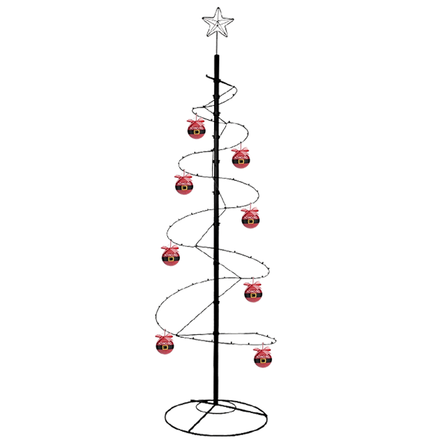 84 Inch Metal Christmas Tree Spiral Wrought Iron Ornament Display Stand Free Shipping