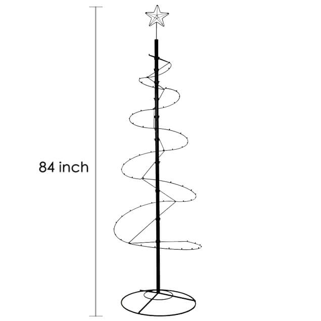 84 Inch Metal Christmas Tree Spiral Wrought Iron Ornament Display Stand Free Shipping
