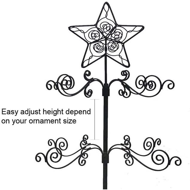 24 Inch Ornament Display Tree Stand Metal Christmas Trees Rotating Free Shipping