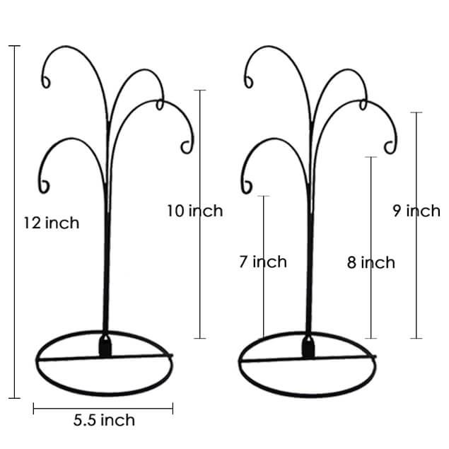 2 Pcs 12 Inch Ornament Display Stand Holder Hanger for Christmas Free Shipping