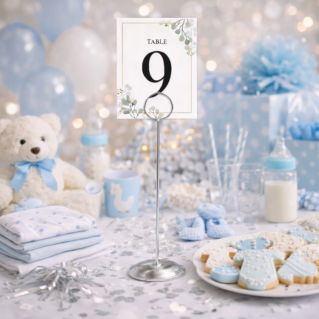 HOHIYA 12 Pack Metal Table Number Holders 12" Tall Place Card Stands for Weddings and Banquets Heavy Duty Restaurant Menu Clips Professional Event Sign Holders Silver