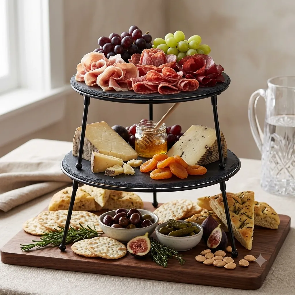 HOHIYA display stand styled in a home setting