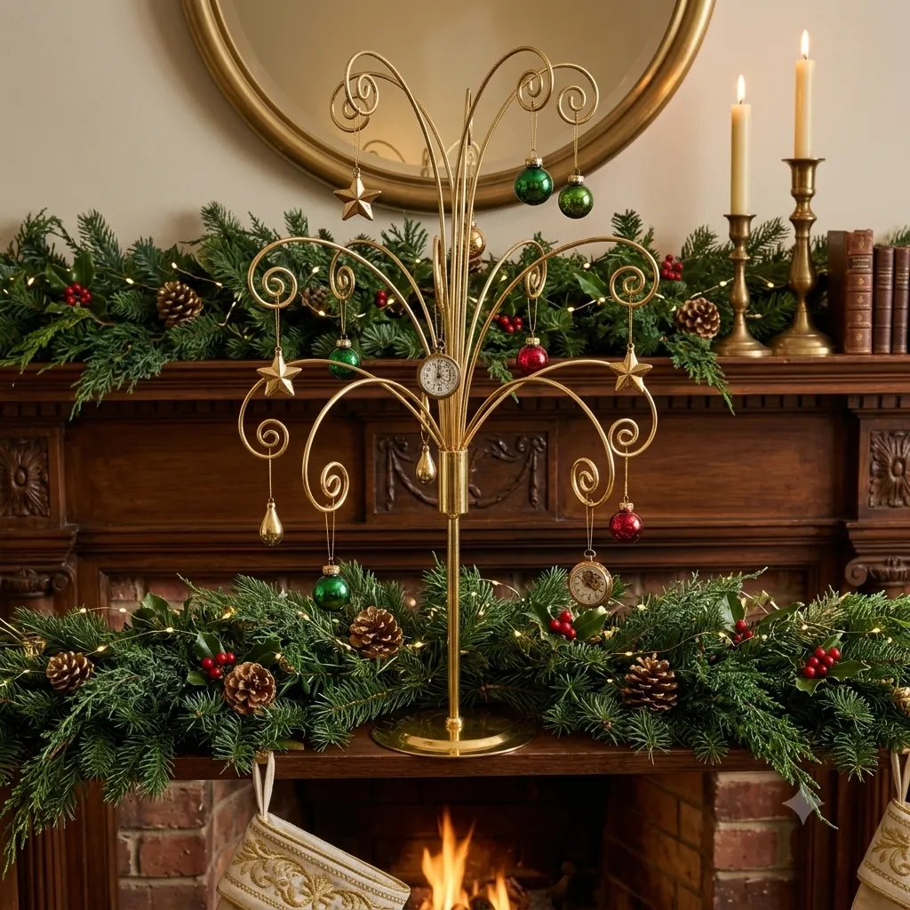 HOHIYA 20-inch ornament display tree assembled and ready to display