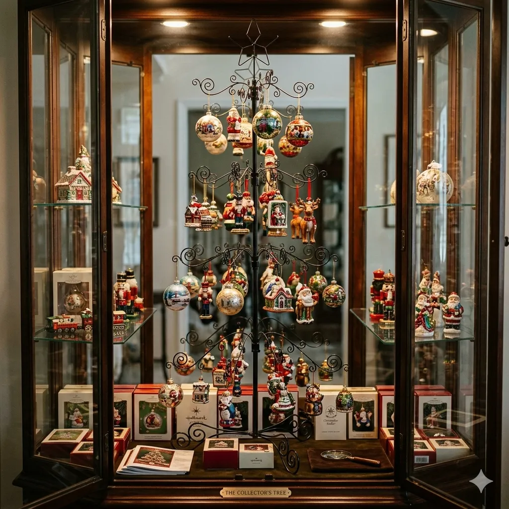 HOHIYA ornament display tree size comparison with hand for scale