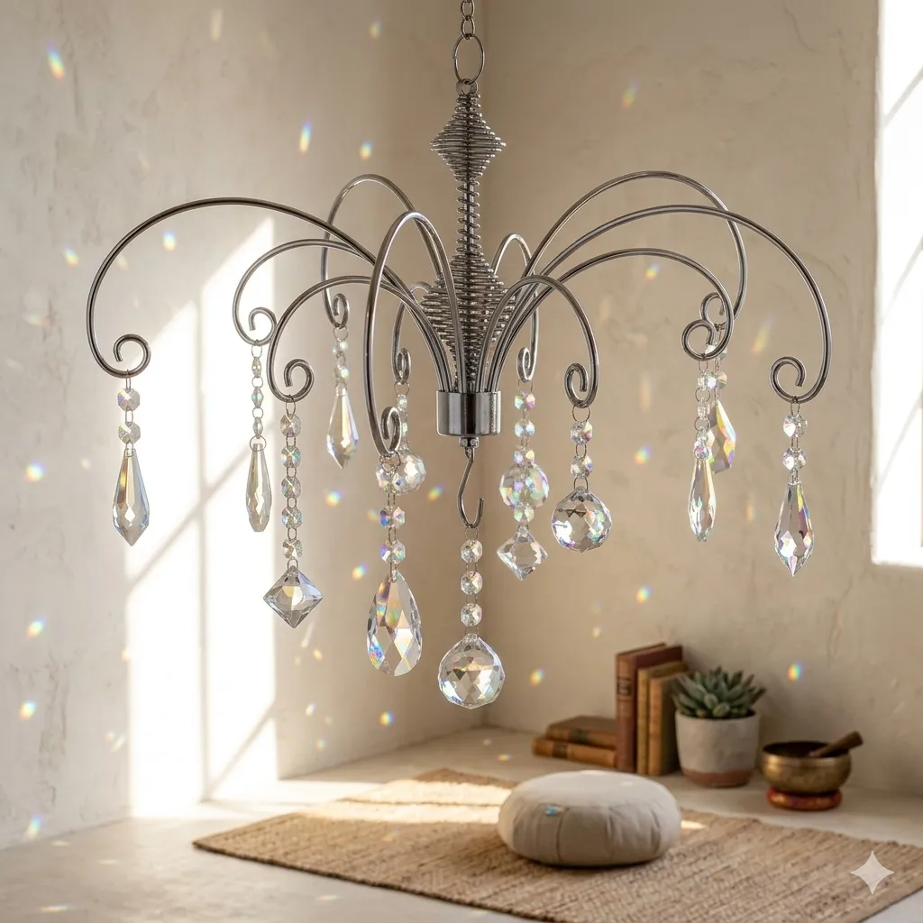 HOHIYA wind chime stand styled in a home setting