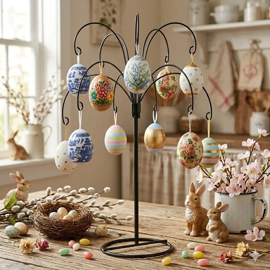 HOHIYA ornament display tree packaging and what is included