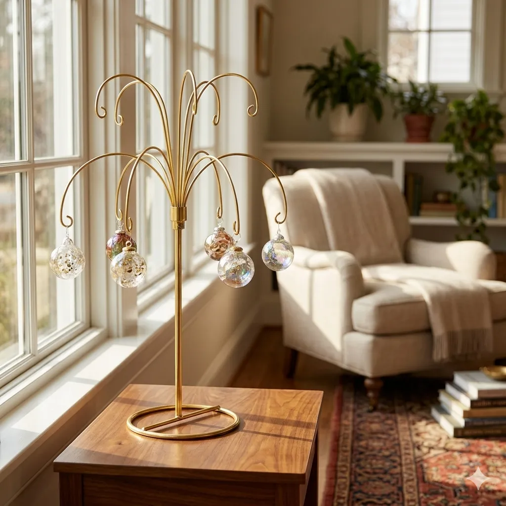 HOHIYA ornament display tree styled in a home setting