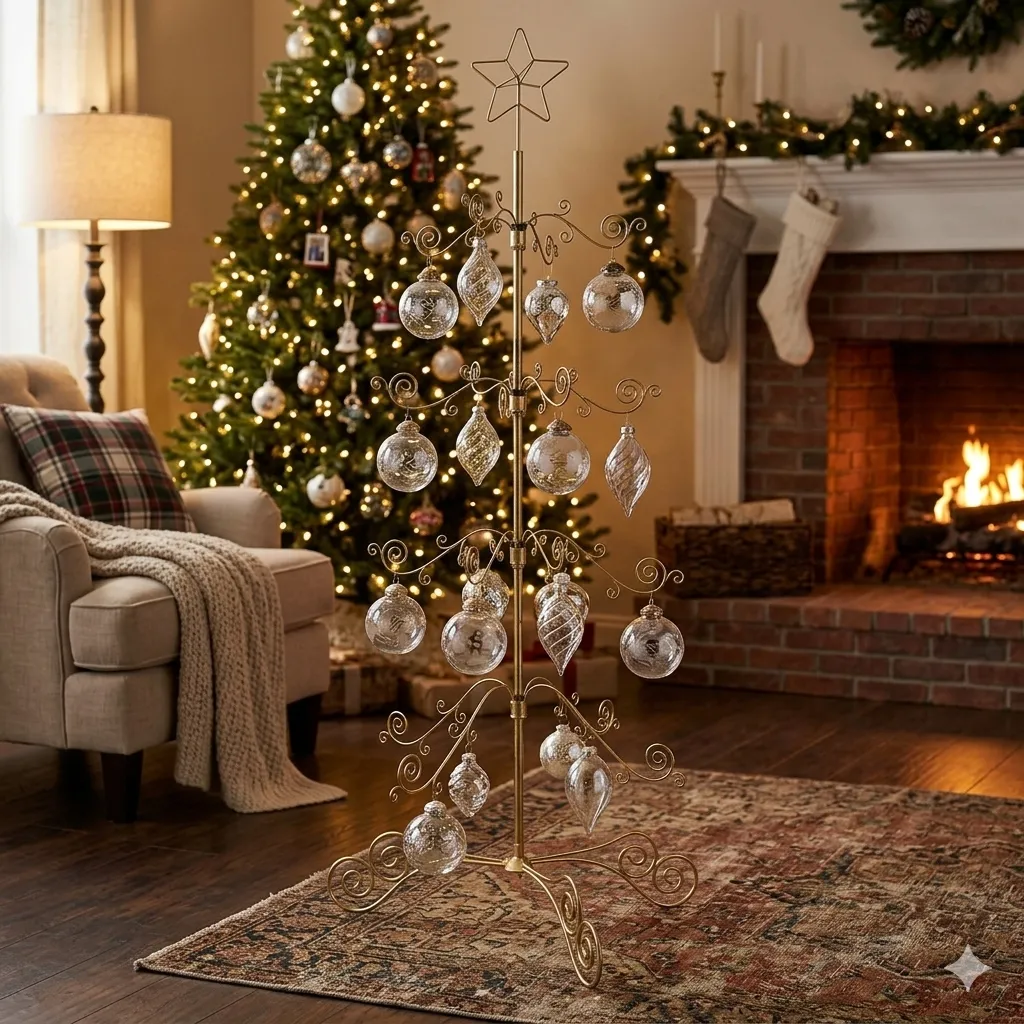 HOHIYA ornament display tree styled in a home setting