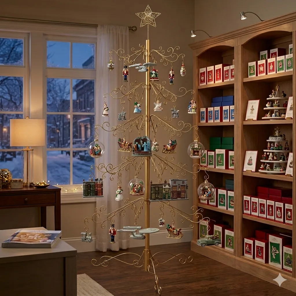 HOHIYA ornament display tree styled in a home setting