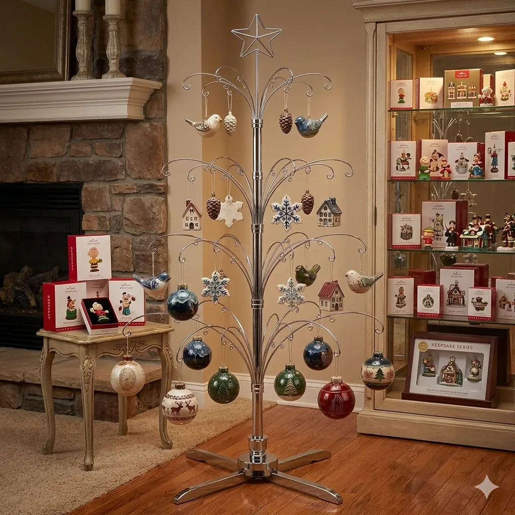 HOHIYA ornament display tree styled in a home setting