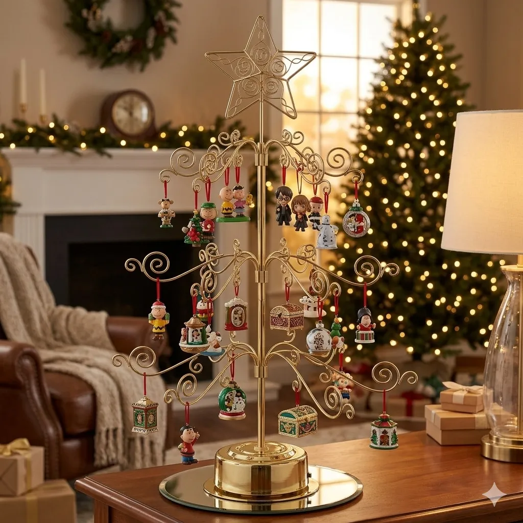 HOHIYA ornament display tree styled in a home setting