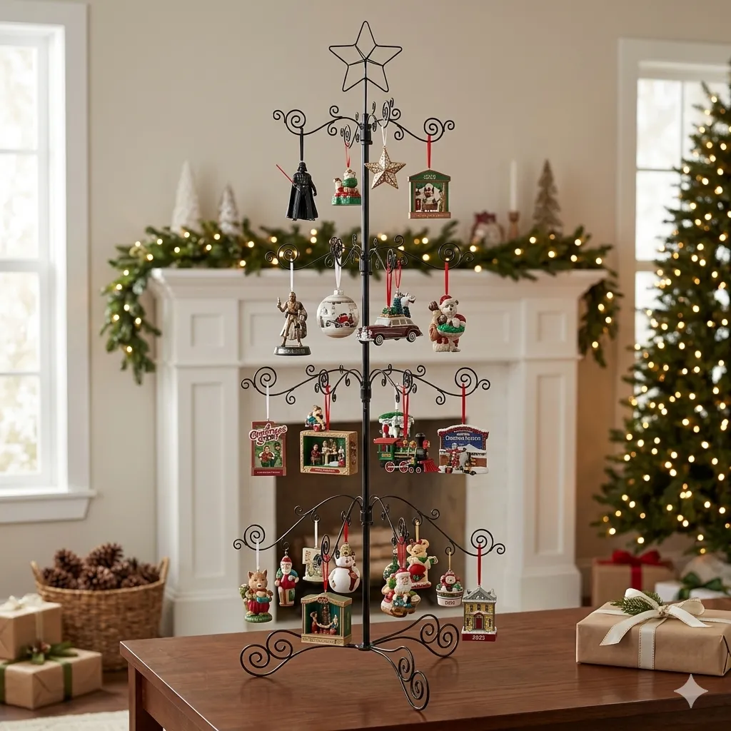 HOHIYA ornament display tree packaging and what is included
