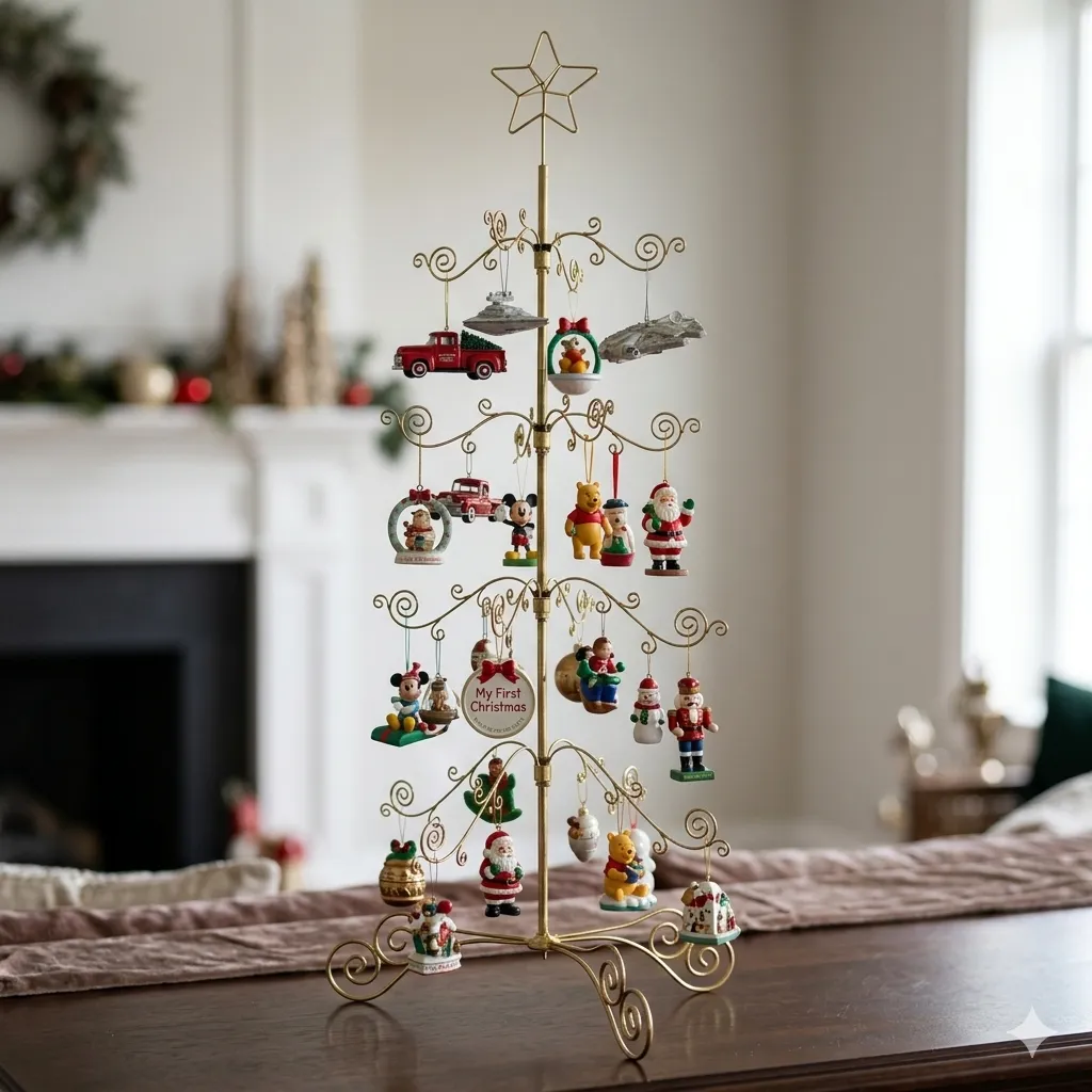 HOHIYA ornament display tree size comparison with hand for scale