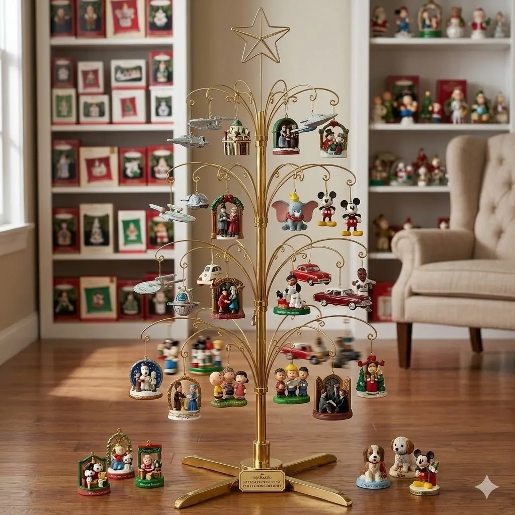 HOHIYA ornament display tree styled in a home setting