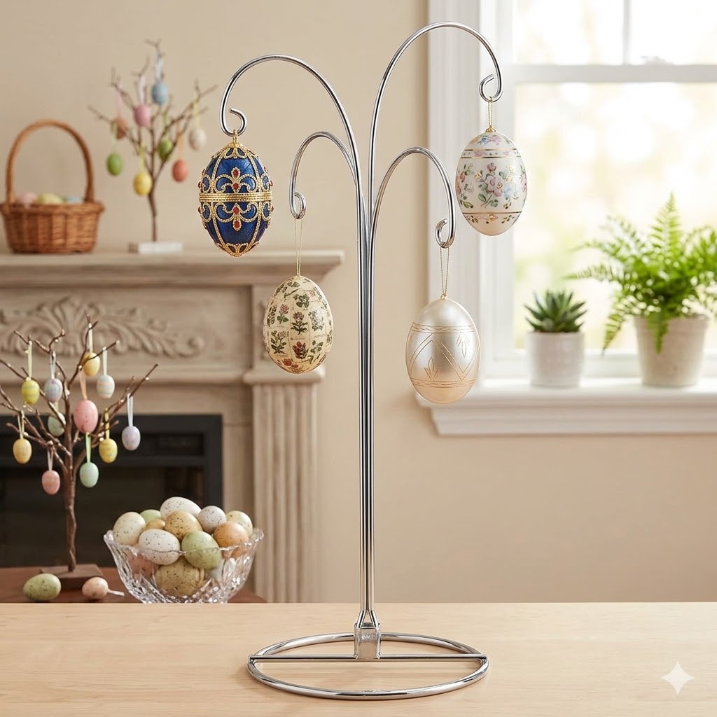HOHIYA 12-inch ornament display tree assembled and ready to display