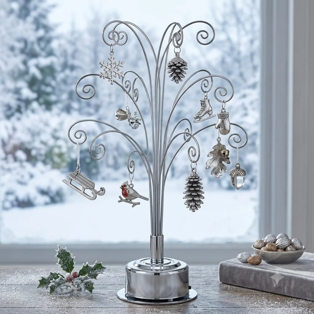HOHIYA ornament display tree styled in a home setting