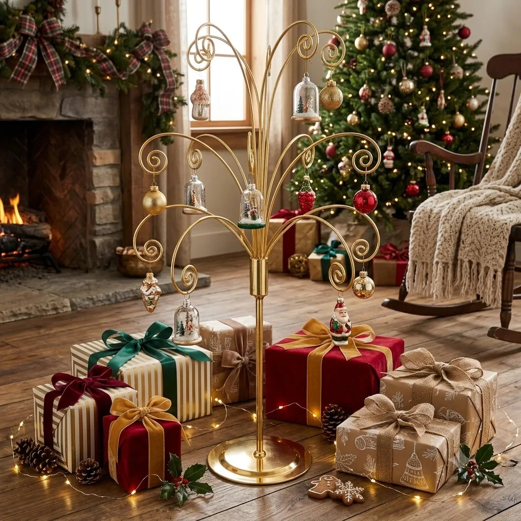 HOHIYA ornament display tree styled in a home setting