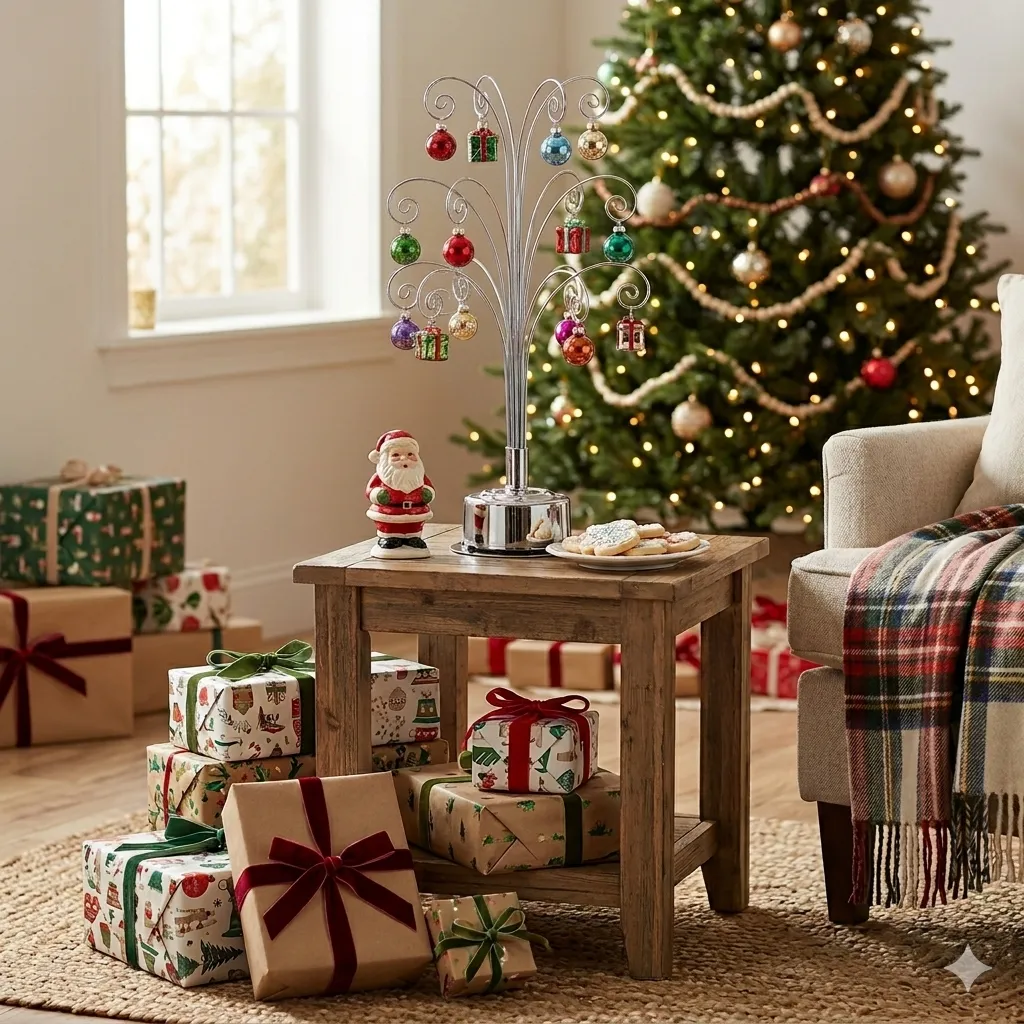 HOHIYA ornament display tree styled in a home setting