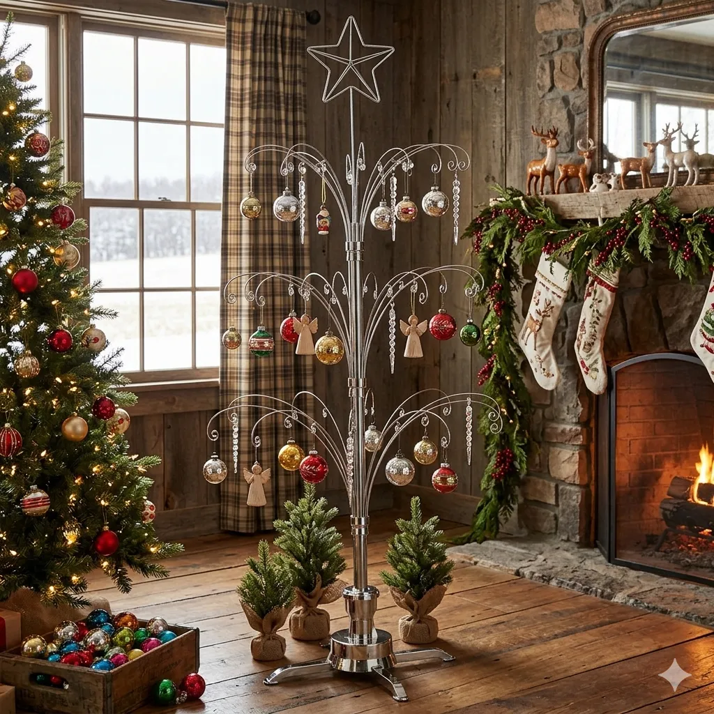 HOHIYA ornament display tree styled in a home setting