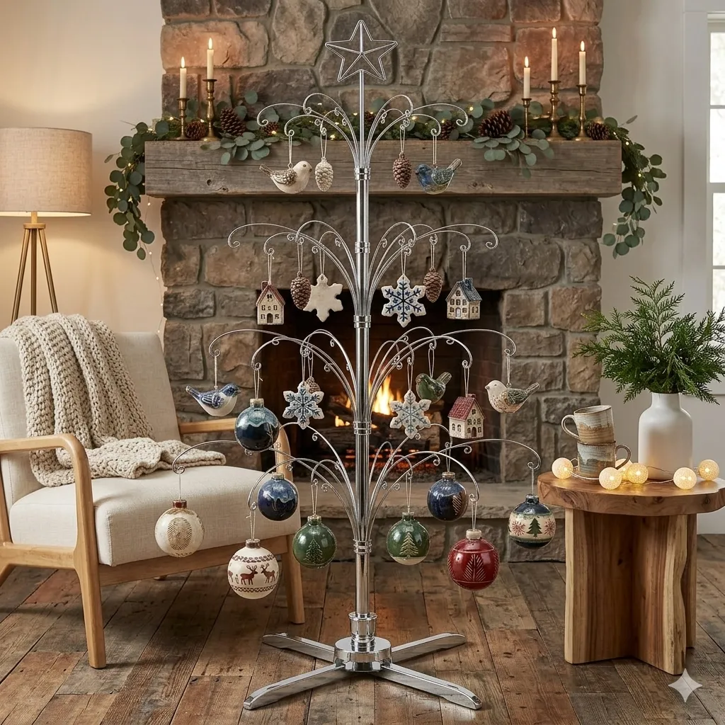 HOHIYA ornament display tree packaging and what is included