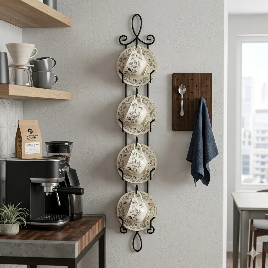 HOHIYA tea cup display stand packaging and what is included