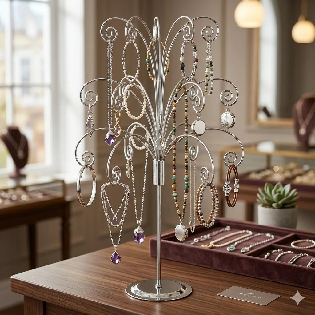 HOHIYA 20-inch ornament display tree assembled and ready to display