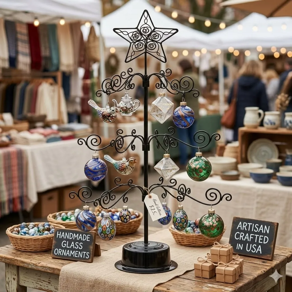 HOHIYA ornament display tree styled in a home setting