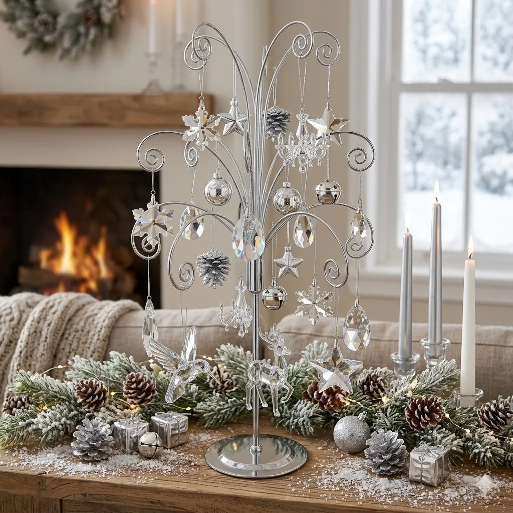 HOHIYA ornament display tree styled in a home setting