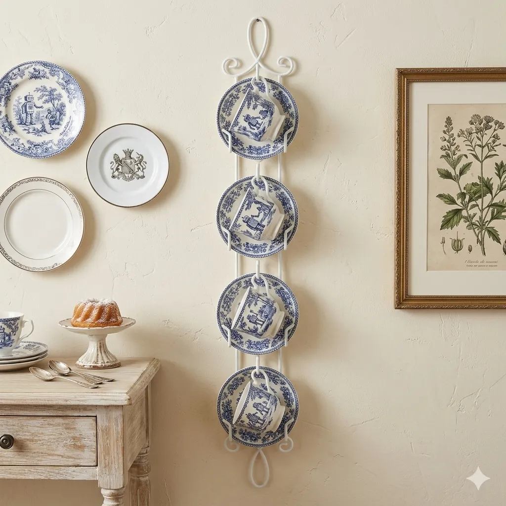 HOHIYA tea cup display stand packaging and what is included