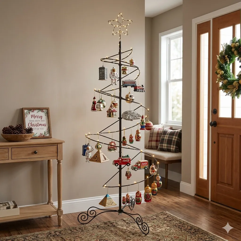 HOHIYA ornament display tree styled in a home setting
