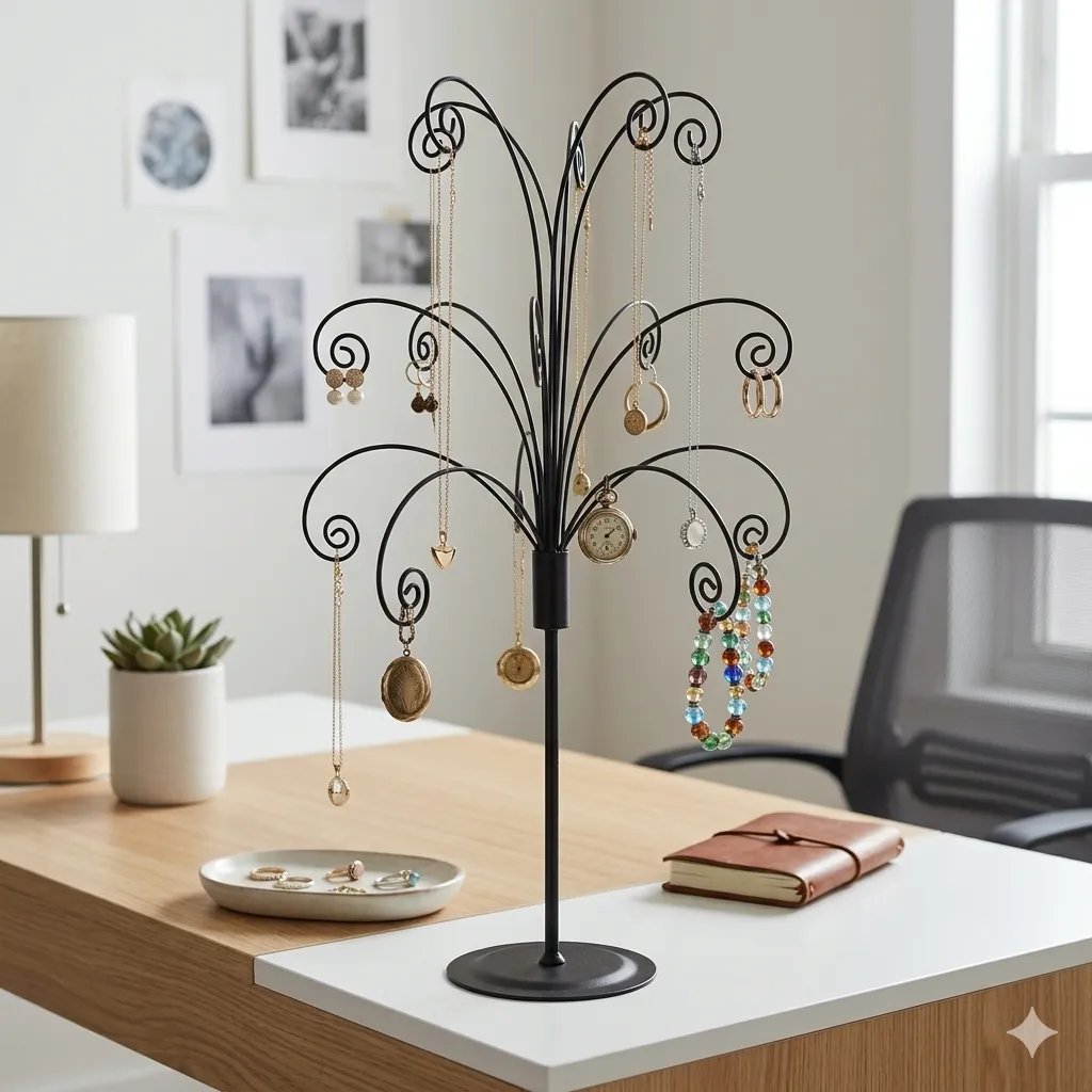 HOHIYA 20-inch ornament display tree assembled and ready to display